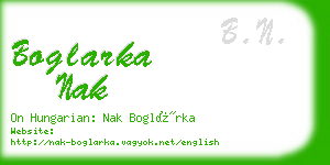 boglarka nak business card